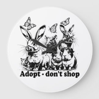 Adopt don't shop - Uhr Large Clock