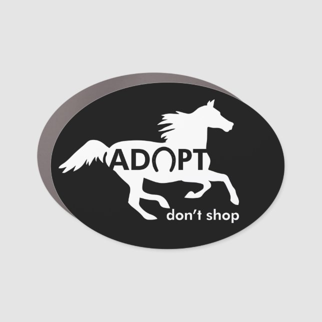 Adopt Horses Car Magnet (Front)