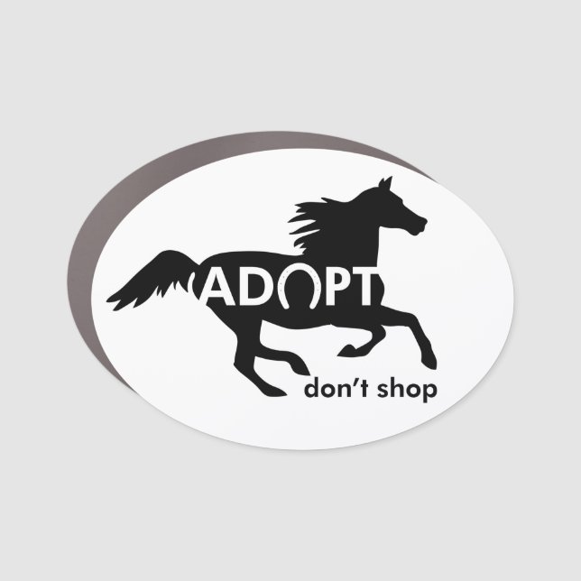 Adopt Horses Car Magnet (Front)