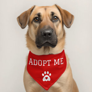 Adopt Me Dog Rescue Pet Shelter Adoption Bandana Collar