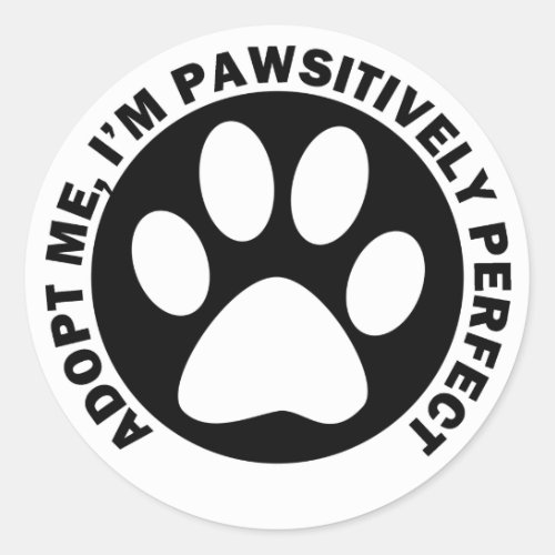 Adopt Me Im Pawsitively Perfect Classic Round Sticker