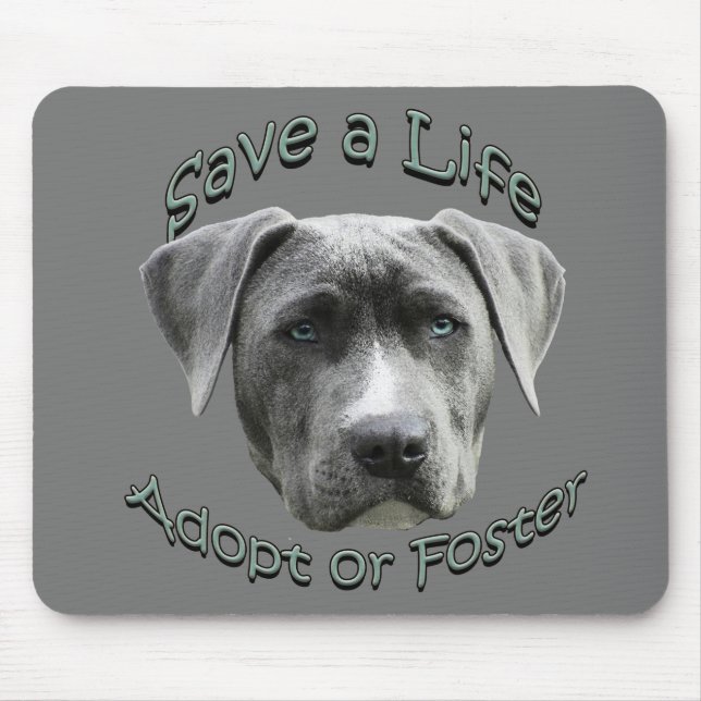 Adopt or Foster a Shelter Dog Big Dogs Need Love Mouse Pad (Front)