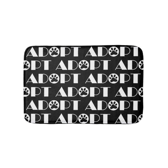 Adopt paw dog bath mat (Front)