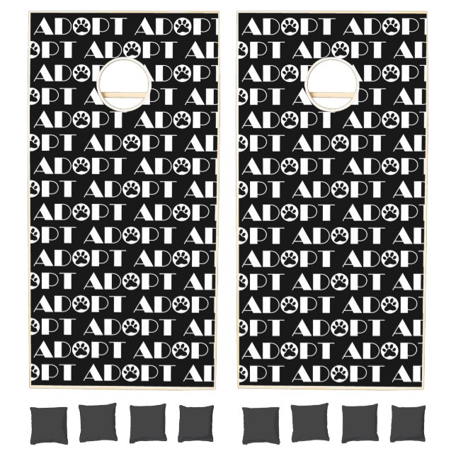 Adopt paw dog cornhole set (Set)
