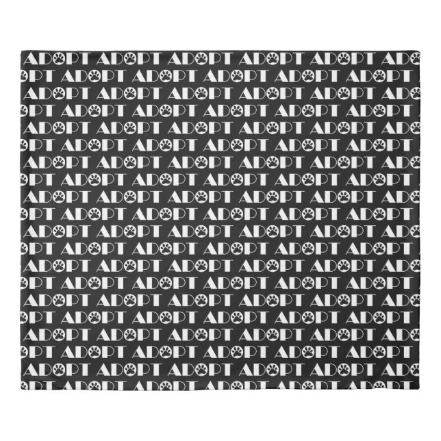 Adopt paw dog duvet cover (Front)