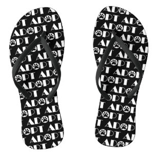 Adopt paw dog flip flops
