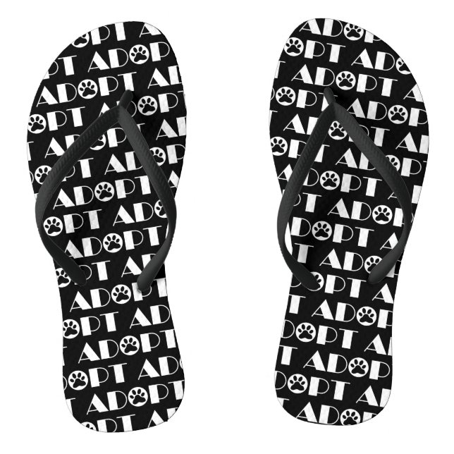 Adopt paw dog flip flops (Footbed)
