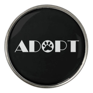 Adopt paw dog golf ball marker