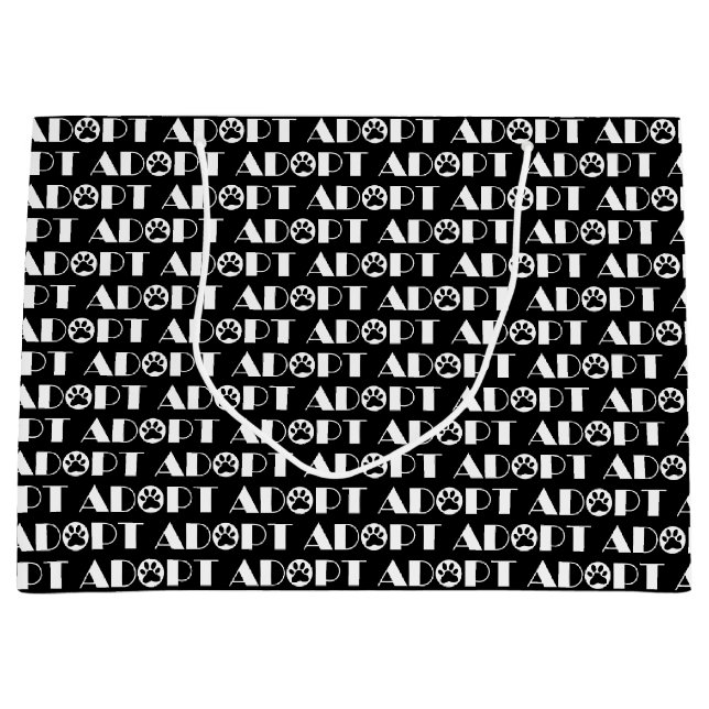 Adopt paw dog large gift bag (Front)