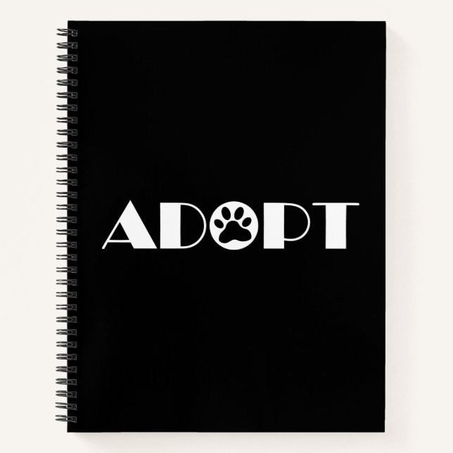 Adopt paw dog notebook (Front)