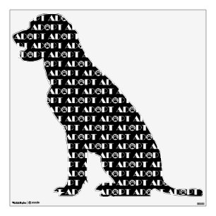 Adopt paw dog wall decal