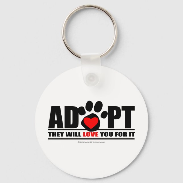 Adopt Pawprint Keychain (Front)