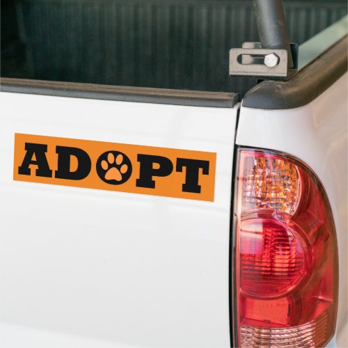 Adopt pets bumper sticker