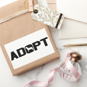 Adopt pets rectangular sticker
