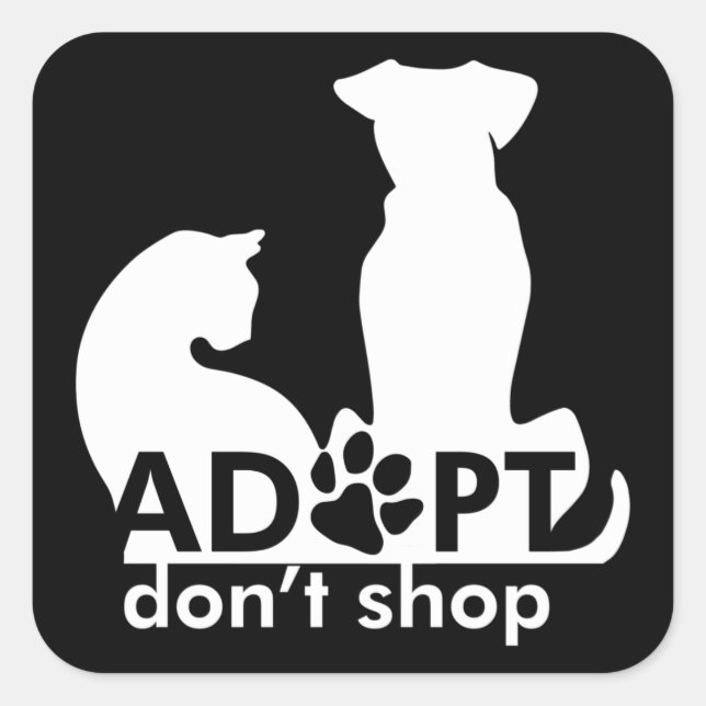 Adopt Pets Square Sticker (Front)