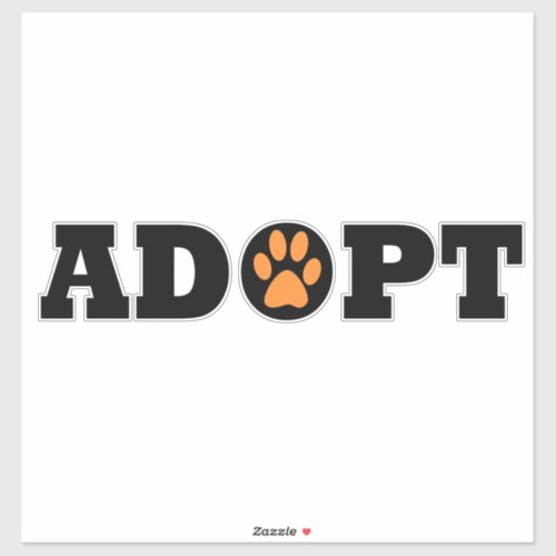 Adopt pets sticker