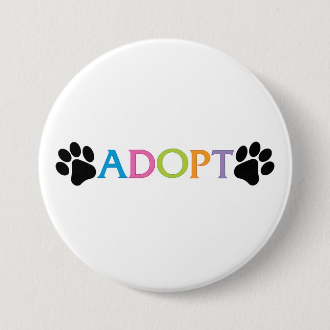 Adopt Pinback Button (Front)
