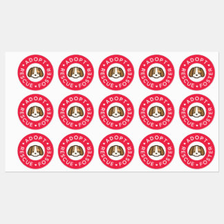 Adopt, Rescue, Foster | Cute Dog Bandaid Labels