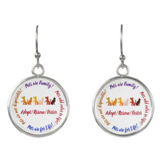 Adopt/rescue/foster homeless pets earrings