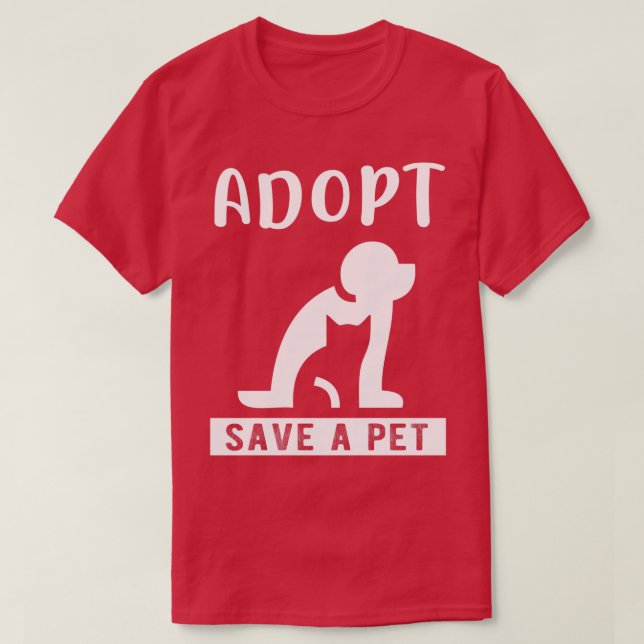 Adopt save a pet Cat and Dog Animals Rescue Long S T-Shirt (Design Front)