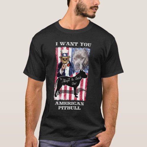 Adopt  Save the American Pitbull Terrier T_Shirt