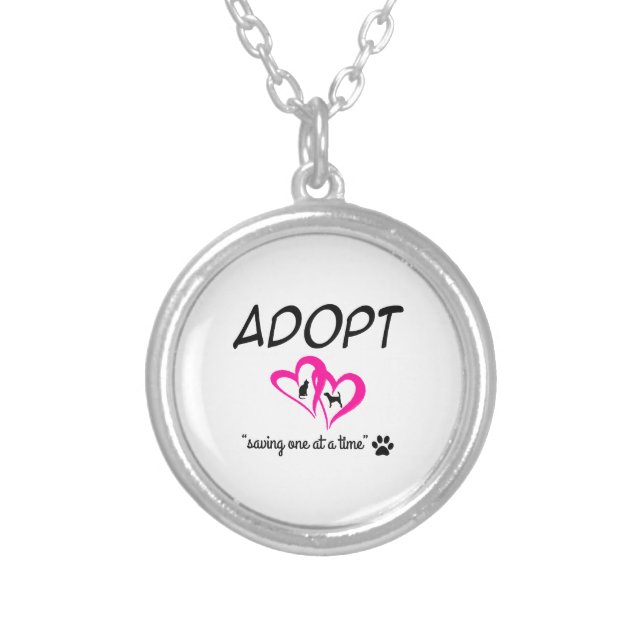 Adopt "Saving One At A Time" Necklace (blue) (Front)