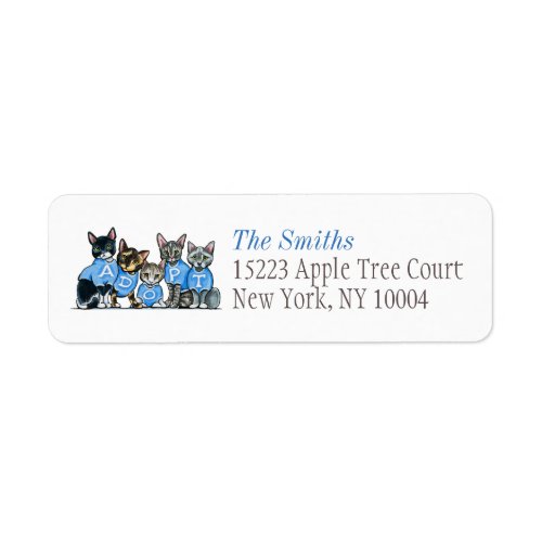 Adopt Shelter Cats Off_Leash Art Blue Title Label