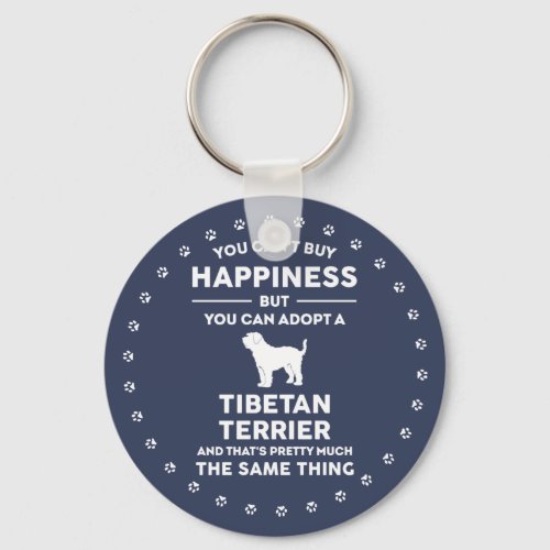 Adopt Tibetan Terrier Happiness Keychain