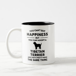 Adopt Tibetan Terrier Happiness Two-Tone Coffee Mug