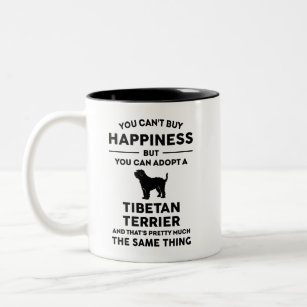Adopt Tibetan Terrier Happiness Two-Tone Coffee Mug