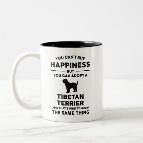 Adopt Tibetan Terrier Happiness Two_Tone Coffee Mug