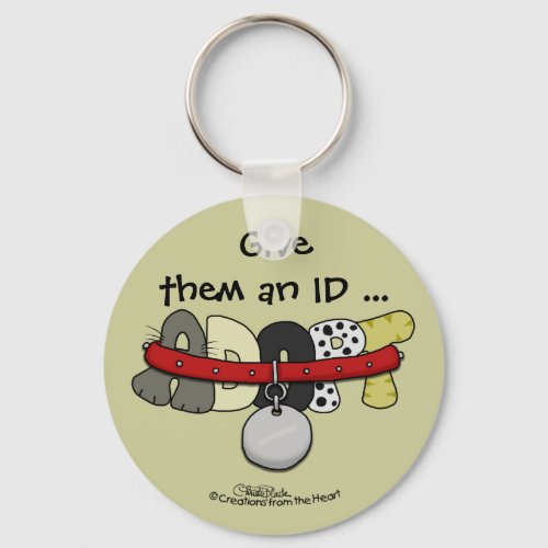 ADOPT with Collar_Give Them an ID Keychain