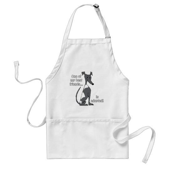 Adopted~BlackandWhite Adult Apron