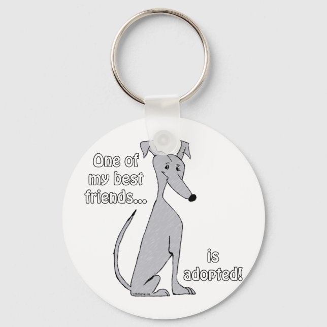 Adopted~Blue Keychain (Front)