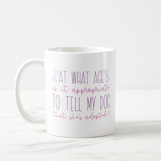 Adopted Dog Coffee Mug (Left)