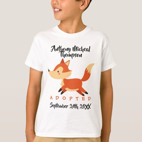 Adopted Fox Woodland Adoption _ Custom Name Shirt