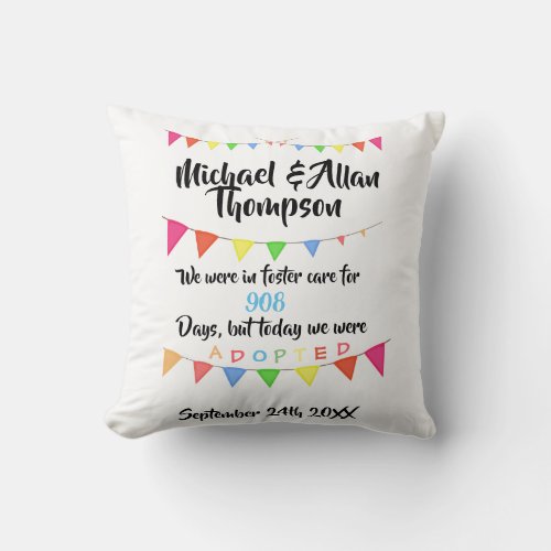 Adopted from Foster Care _ Custom Name Pillow