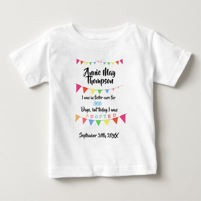 Adopted from Foster Care - Custom Name Shirt (Front)