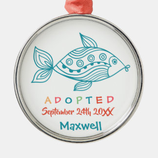 Adopted from Foster Care Fish - Custom Name Metal Ornament