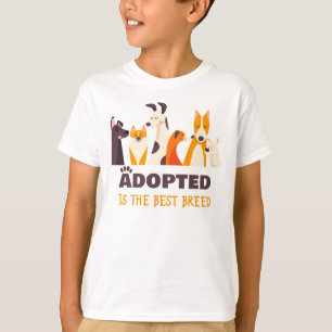 Adopted is The Best Breed: Dog Rescue Shelter T-Shirt