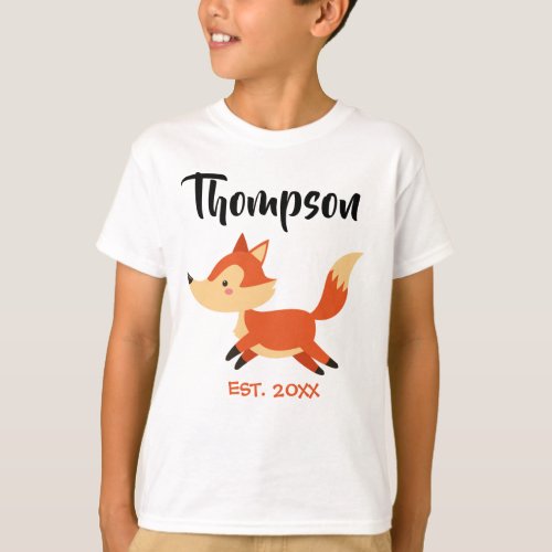 Adopted Orange Fox Adoption _ Custom Name Shirt