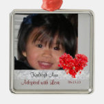 Adopted With Love Photo Ornament at Zazzle