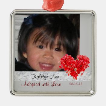 Adopted With Love Photo Ornament by AdoptionGiftStore at Zazzle