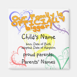 Adoption Announcement Magnet