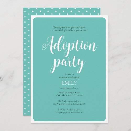 Adoption Announcement Party Invitation