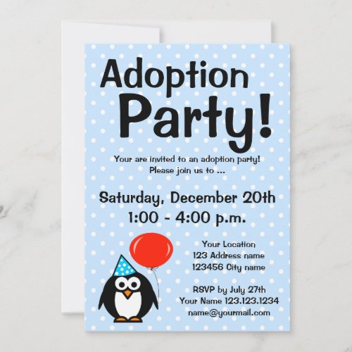 Adoption announcement party invitations