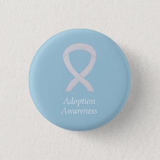 Child Adoption Awareness White Ribbon Custom Pin