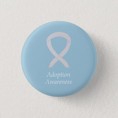 Adoption Awareness White Ribbon Custom Pin
