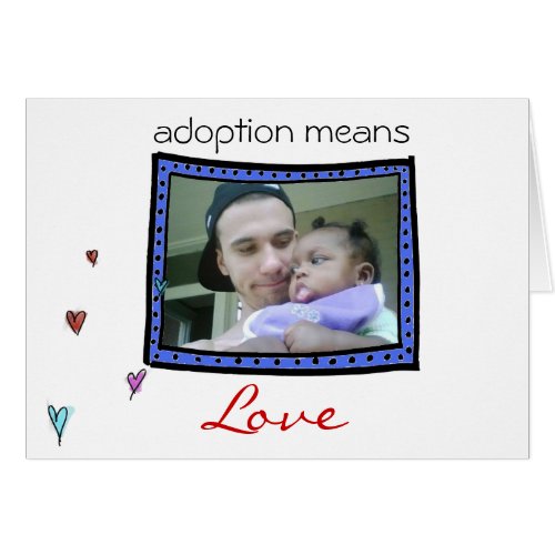 adoption baby  announcement card