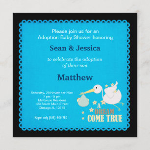 Adoption Baby Shower Boy Invitation